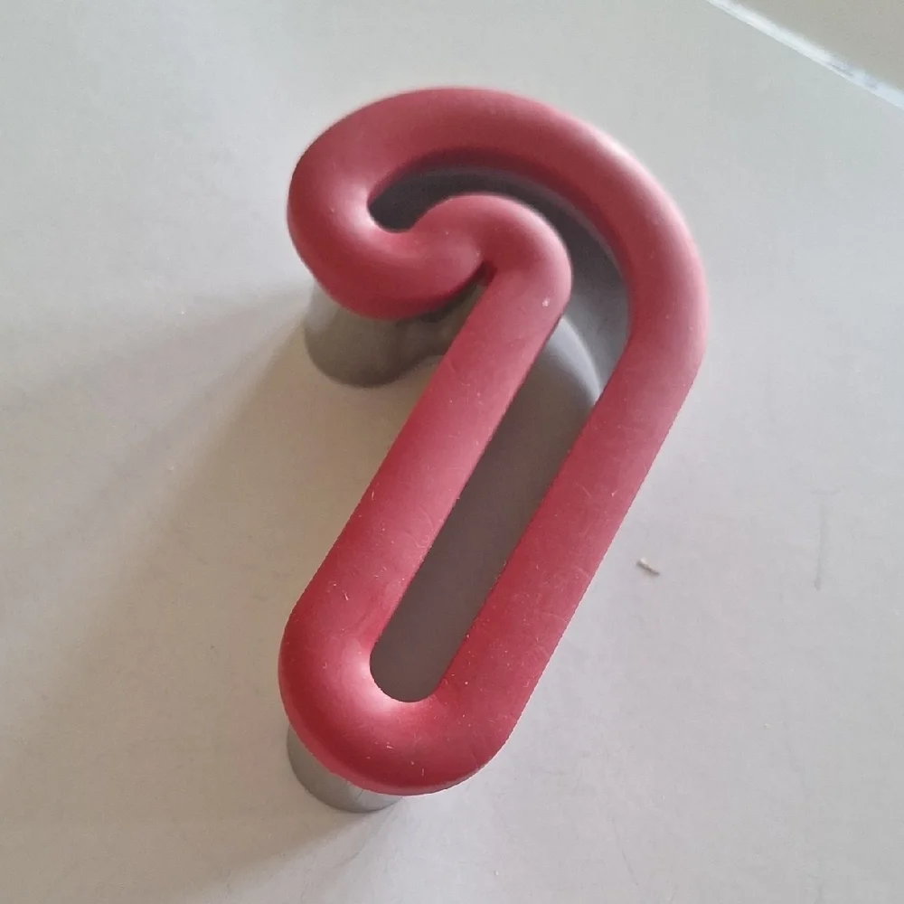 Red Candy Cane Shaped Object